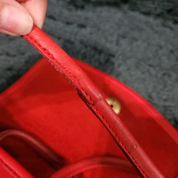 Vintage Red Coach Chrystie Flap Bag 9892 - Picture 16 of 16